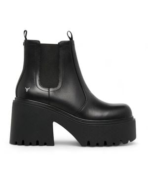 Windsor Smith Leather Platform Chelsea Boots - Black