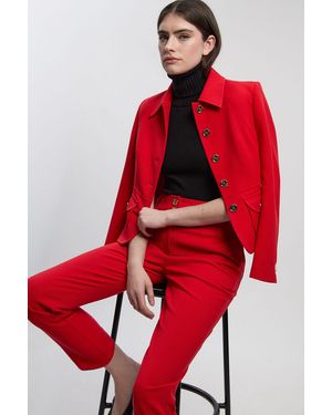 Karen Millen Textured Compact Stretch Tailored Jacket