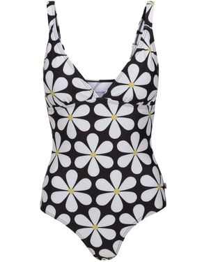 Regatta Ladies Orla Kiely Daisy One Piece Swimsuit - White