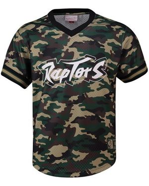 Mitchell & Ness Nba Toronto Raptor Camo Mesh T-Shirt - Black