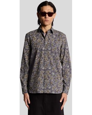 Lyle & Scott Floral Printed Shirt - Grey