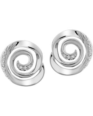 Orphelia 'Cora' 925 Sterling Stud Earrings - Metallic