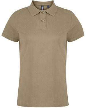 Asquith & Fox Ladies Plain Short Sleeve Polo Shirt - Green