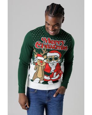 Tokyo Laundry Festive Jacquard Crew Neck Jumper - Grey