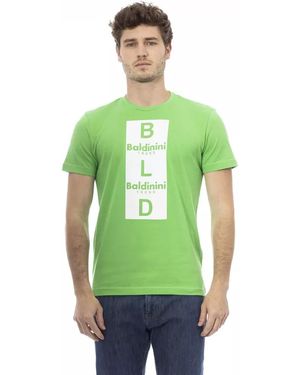 Baldinini Bld Vertical Logo Tee - Green