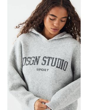 DSGN Studio Knitted Oversized Hoodie - Grey
