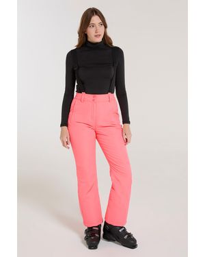 Mountain Warehouse 'Moon' Slim Leg Ski Trousers Water Resistant Warm Insulated Winter Trousers - Pink