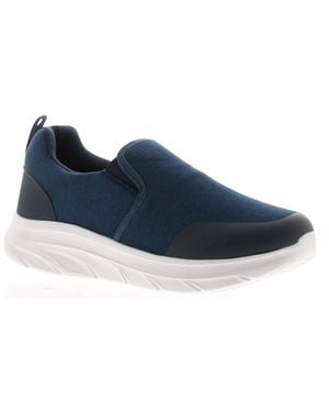 FOCUS BY SHANI Jerseytrainers Comfy Wilkie Slip On Textile - Blue