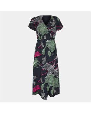 Vero Moda Jane V-Neck Mini Wrap Dress - Green