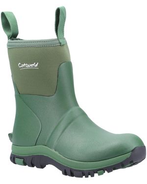 Cotswold Blaze Plain Rubber Wellingtons - Green