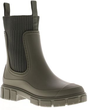 Platino Wellies Paddle Pull On Khaki - Green