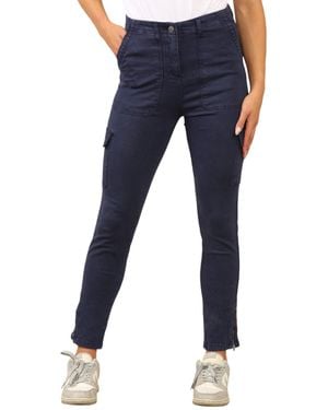 MYT Cargo Chino Ankle Grazer Trousers - Blue