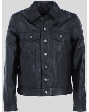 Ashwood Leather 'Trucker' Classic Denim Style Button Genuine Jacket - Blue
