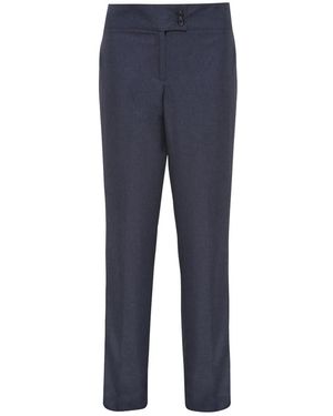 PREMIER Polyester Straight Leg Formal Trousers - Blue