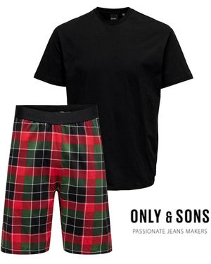 Only & Sons Gift Box Pyjamas Loungewear Set - Black