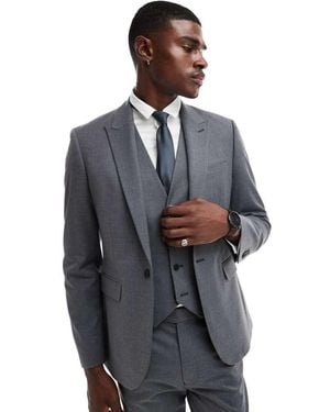 ASOS Skinny Fit Suit Jacket With Wool - Grey