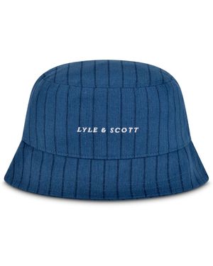 Lyle & Scott Accessories And Pinstripe Bucket Hat - Blue