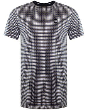 Weekend Offender Calvados Ave Chequered T-Shirt - Blue