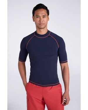 Mountain Warehouse Uv Rash Vest Sun Protection Quick Drying Swimwear Stretchy Beach Surf Top - Blue