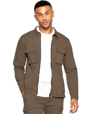 Enzo Cargo-Overshirtjack - Bruin