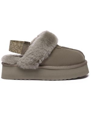EverAu Australia Ever Au Wagtail Removable Strap Platform Slippers - Grey