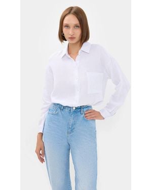 Hiccup Muslin Shirt With Pocket - White