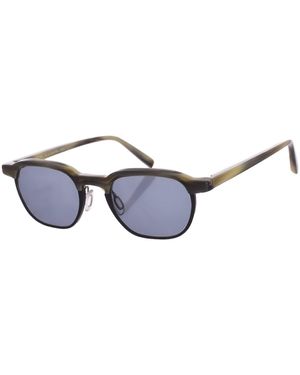 Zen Square-Shaped Acetate And Metal Sunglasses Z513 - Blue