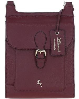 Ashwood Leather 'Eclisse Cuoio' Real Crossbody Bag - Purple