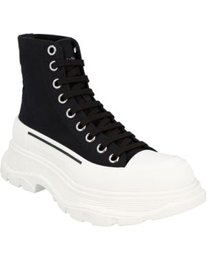 McQueen Tread Slick Boot In Zwart/wit