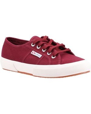 Superga 2750 Cotu Classic 100% Cotton Dark Bordeaux Trainers - Red