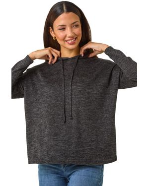 Roman Soft Touch Drawstring Hoodie - Black