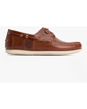 Barbour Wake Boat Shoes Cognac - Brown