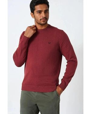Crew Neck Jumper - Red