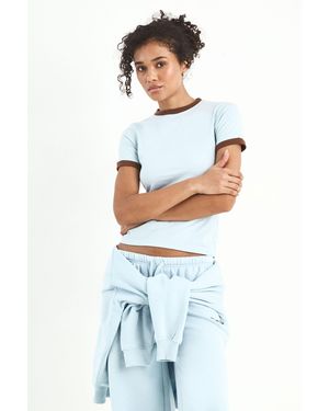 DSGN Studio Contrast Fitted T-Shirt - White