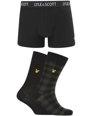 Lyle & Scott And 2 Pack Crew Long Socks - Black
