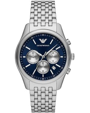 Emporio Armani Chronograph Stainless Steel Dress Watch - Grey