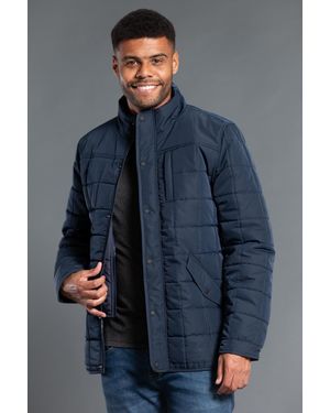 Kensington Eastside Square Padded Funnel Neck Jacket - Blue