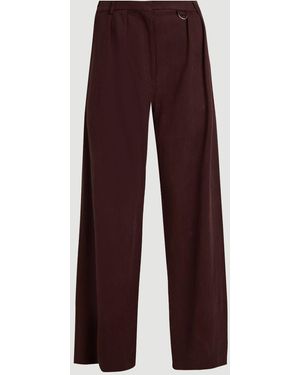 Karen Millen Tencel Blend Tailored Wide Leg Trouser - Purple