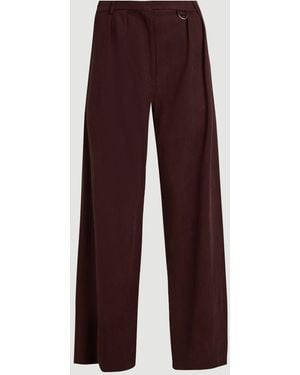 Karen Millen Tencel Blend Tailored Wide Leg Trouser - Purple