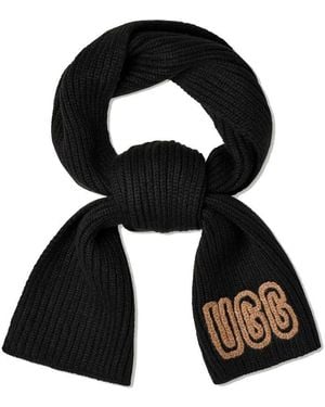 UGG Chunky Crafted Rib Scarf - Black