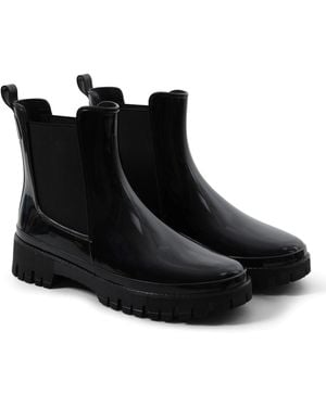 Mountain Warehouse 'Ride' Ankle Wellies Waterproof Cushioned Outdoor Wellington Rain Boots - Black