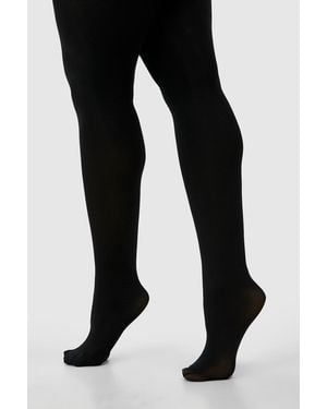 Boohoo Plus Shaper 100 Denier Tights Nylon - Black