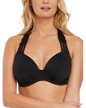 Freya Macrame Halterneck Bikini Top - Black
