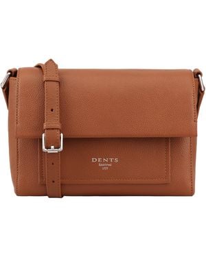 Dents Solano Leather Cross Body Bag - Brown