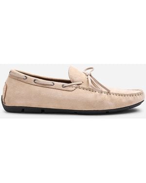 Where's That From Carter Suede Slip On Lace Detail Loafer - White