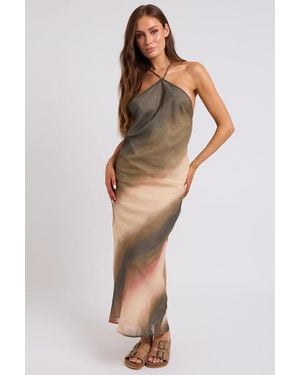 Urban Bliss Ombre Beaded-Back Maxi Dress - Green