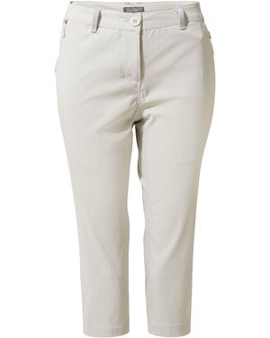 Craghoppers Ladies Kiwi Pro Ii Cropped Trousers (Dove) - Grey