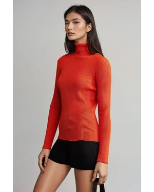 My Fashion Fitted Textured Turtleneck Jumper