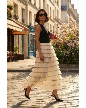 D.u.s.k Ruffle Knit Maxi Dress - Natural