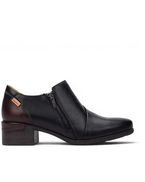 Pikolinos Leather Low Heel Shoes - Black